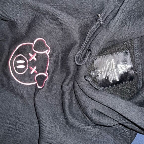 Shane Dawson x Jeffree star logo pink pig black hoodie size M - Picture 4 of 5